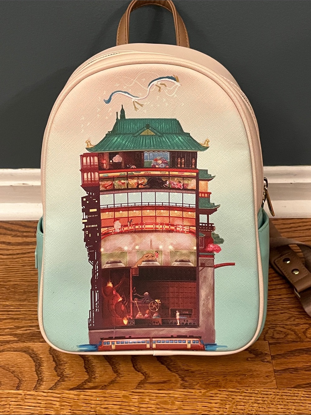 Loungefly Studio Ghibli Spirited Away Bathhouse Cross-Section Mini Backpack EUC